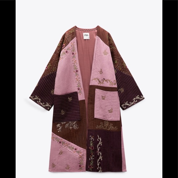 💥 4/25 HOST PICK 🥳🎉 NEW Zara Embroidered Patchwork Kimono - Picture 9 of 9